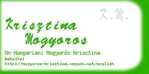 krisztina mogyoros business card