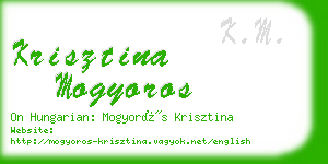 krisztina mogyoros business card